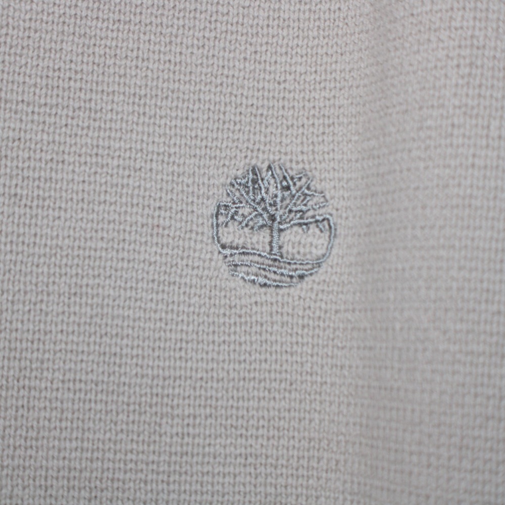 Timberland Light Gray Knit Grandpa Sweater 2XL - Picture 5 of 11